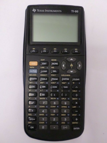 Calculadora gráfica vintage Texas Instruments TI-86 negra con cubierta funciona - Imagen 2 de 11