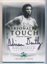 2011-12 Upper deck Exquisite Collection PTF-AD Adrian Dantley on card  Auto/30 