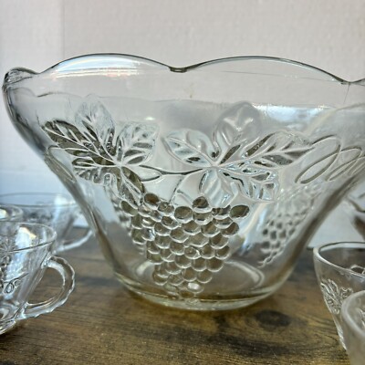 27 Piece Vintage Design Punch Set Anchorglass Anchor Hocking Glass