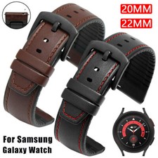 Leather Silikon Armband Strap f r Samsung Galaxy Watch 4 6 5 40/44/45mm S3