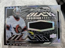 2023-24 UD SPx Leevi Merilainen RC Black Obsidian Rookie Jersey /149
