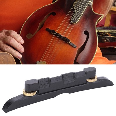 Adjustable Ebony Mandolin Bridge - Premium Wood Bridge For Enhanced Sound Transmission