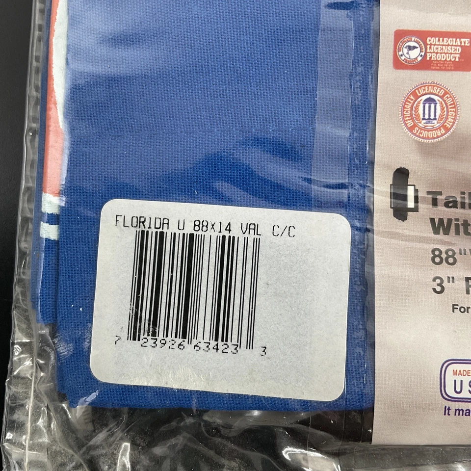 Cenefa de cortina a medida University of Florida Gators 88" X 14" Foto 4 de 4
