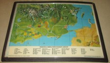 Vintage Topographic Map of Geographical Nomenclature on Imaginary Landscape