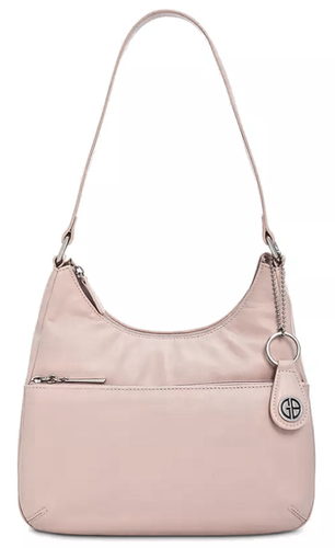 Giani Bernini Nappa Leather Hobo Shoulder Bag Purse Rose Pink / Silver NWT
