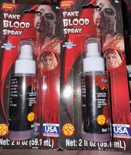 Fake Blood Spray Halloween Costume Washable Blood Rubie's 2 oz Bottle 2 Packs