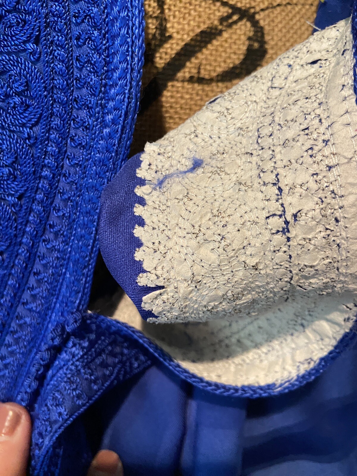 Quality Handmade Solid Royal Blue Embroidered  V-… - image 16