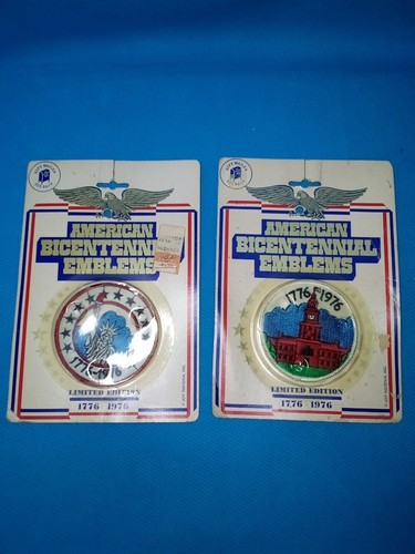 American Bicentennial Emblem Limited Edition Sew On Patch Lot of 2 1776 - 1976 - Picture 2 of 14