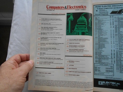 COMPUTERS & ELECTRONICS Magazine-SEPTEMBER,1983 - Picture 2 of 2
