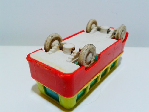 Vintage PL FSO Nysa N59 bus plastic models 1:55 unknown maker 1970’s red/yellow - Zdjęcie 10 z 10
