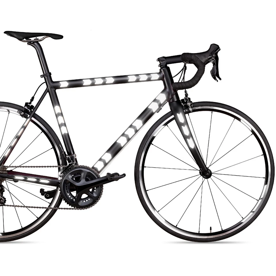 BLACKSHELL Reflektoren Aufkleber Set 34-teilig- Fahrrad, Helm, Kinderwagen, etc. in schwarz