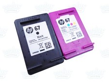 2-PK Genuine HP 67 Black  Color Ink Cartridge 3YP29AN-VB DeskJet 2724 2725 2755