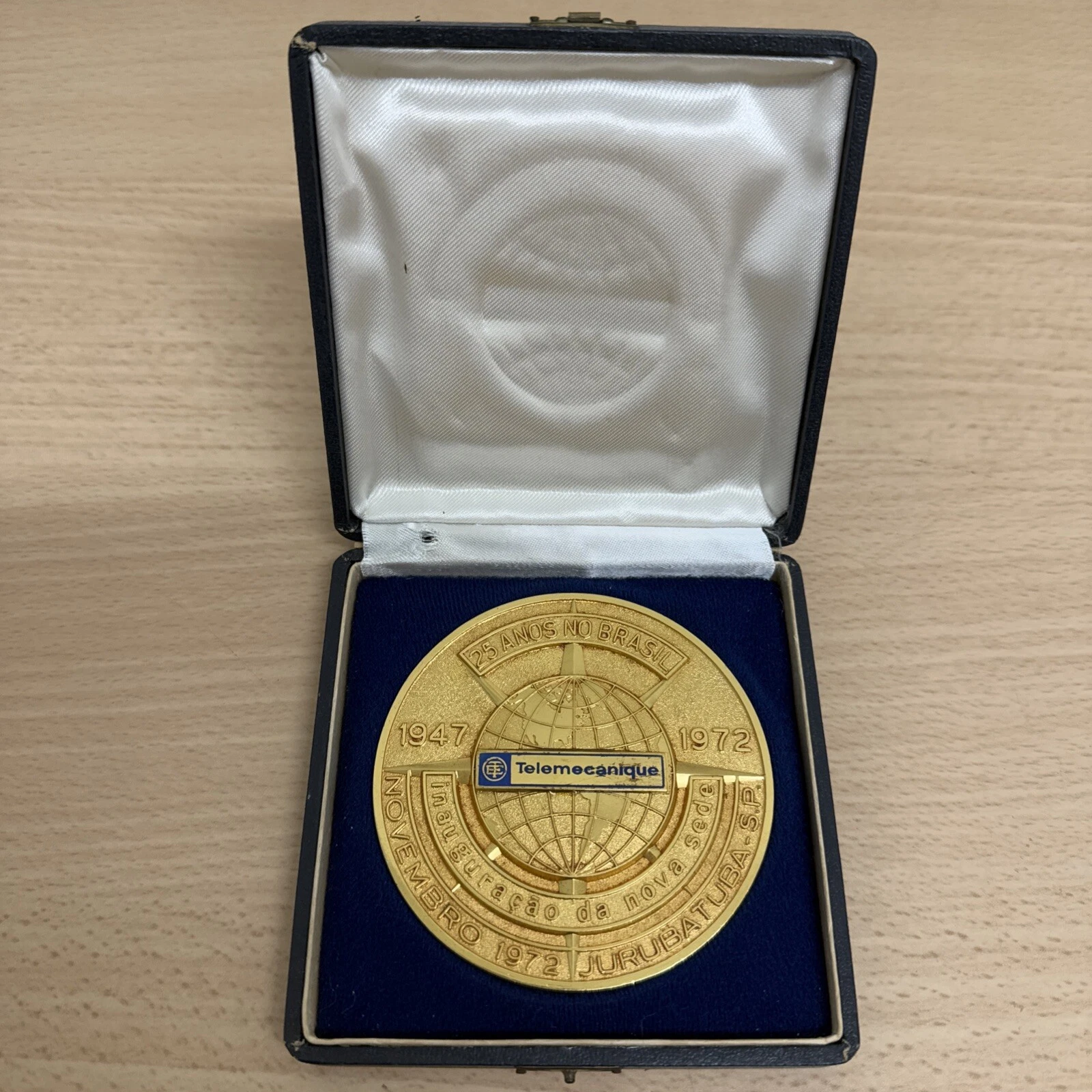Médaille Inauguraçao Da Nova Sede 25 Anos No Brasil 1947 1972 Telemecanique