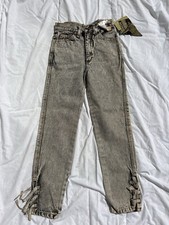 Vintage Old Stock Jordache Jeans Girls Preteen Juniors 10 Black Gray Acid Wash