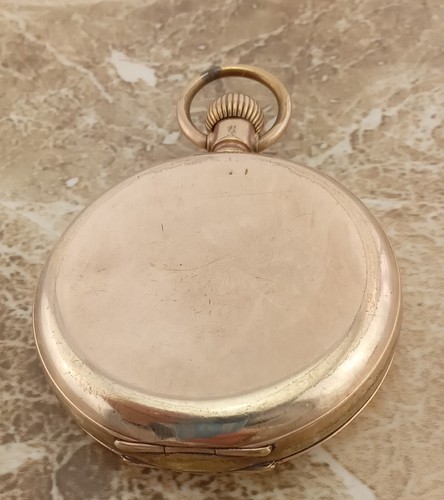 Montre vente en gros de poche chasseur voyageur Elgin 7 bijoux or 14 carats rugissant années 20 1921