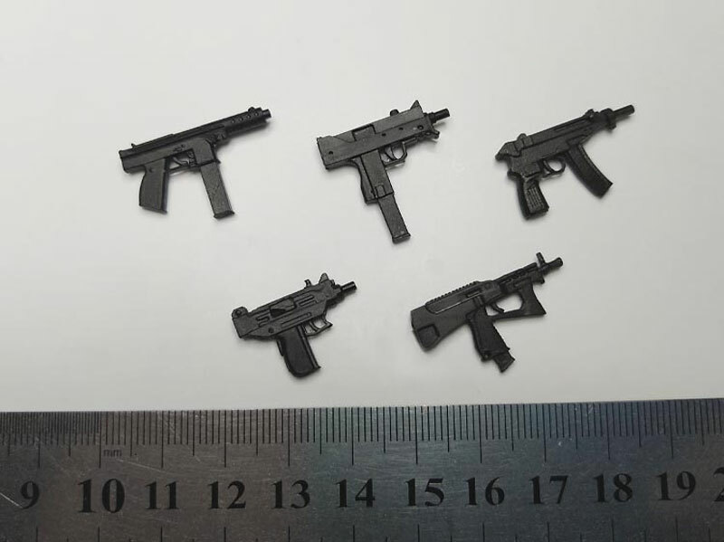 1/12th MAC10 Gun Accessories Model for 6" Shf Action Figure Doll Toys