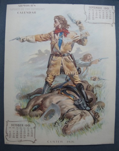 ARMOUR MEATS CO. 1901 KALENDER TEDDY ROOSEVELT G.CUSTER ANDREW JACKSON W.SCOTT + - Bild 2 von 12