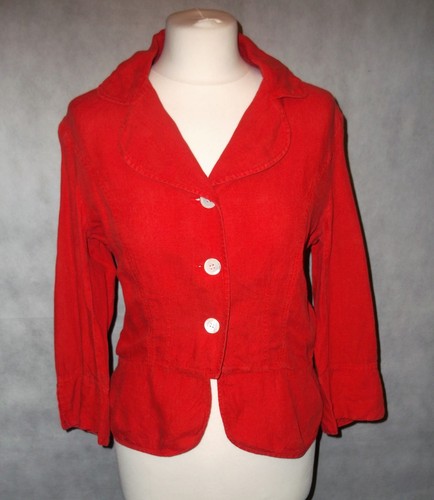 Pretty HOBBS cherry red linen shirt 