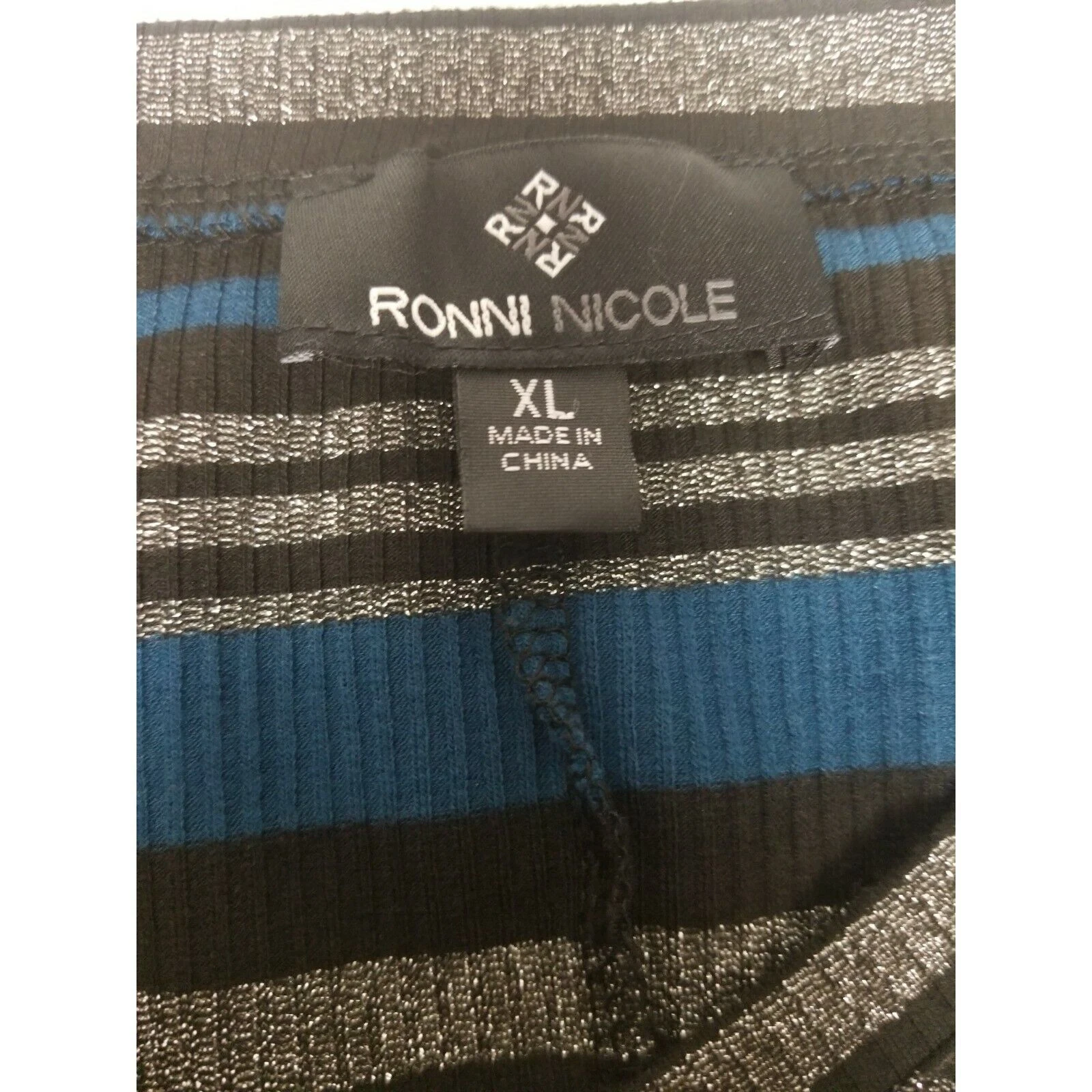 VETEMENTS Abito multicolore da donna Ronni Nicole a maniche lunghe taglia XL