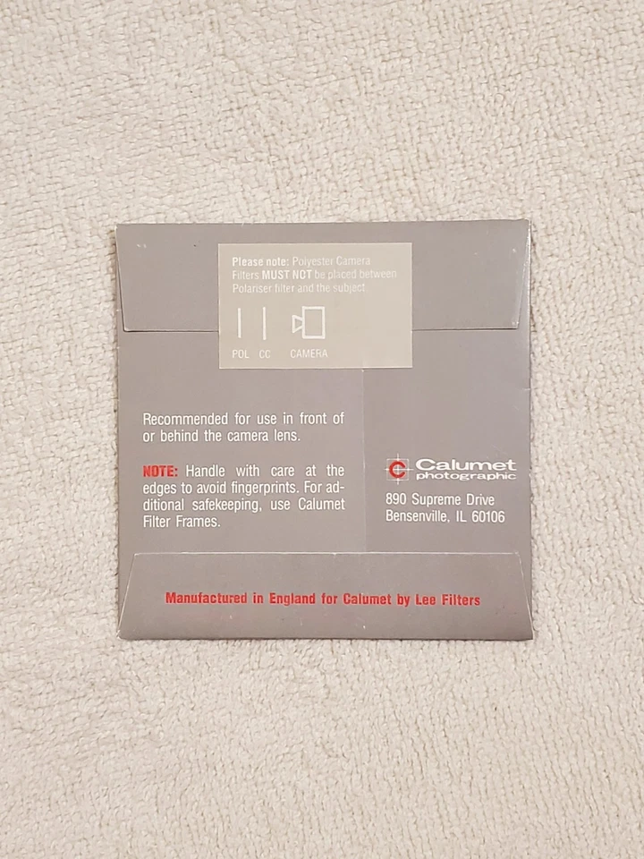 New Old Stock Calumet Prof Filter System 85B Orange Warming, 75 x 75mm 3x3" - Image 2 of 2