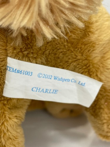 Wishpets Ltd Dog Stuffed Animal Cocker Spaniel Charlie Brown Toy Plush Bows VTG - Picture 10 of 11