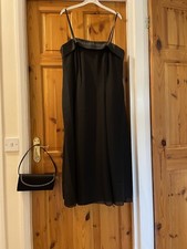 Evening Ball Gown Cocktail Party Prom Black with Diamante Dress and Evening Bag