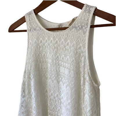 Pins And Needles Lace Dress Sleeveless Zip On Back A Line White Lined Sz S | eBay Pins And Needles Lace Dress Sleeveless Zip On Back A Line White Lined Sz S | eBay