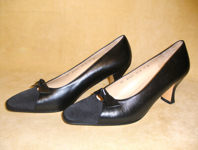 Salvatore Ferragamo - “PARTY” Nero Fabric - Black - Size 10.5 Salvatore Ferragamo Wms Size 8AAA Black Nero Fabric Pumps  main image 4