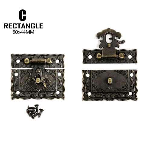 Decor Retro Jewelry Chest Wine Box Wood Gift Case Toggle Hasp Latch Catch Clasp - Picture 9 of 9