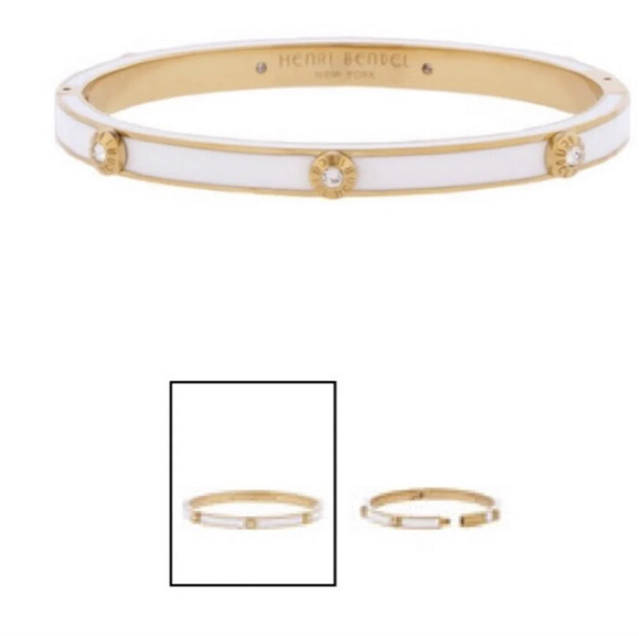 ヘンリベンデル/Henri Bendel ブレスレット　ホワイト Henri Bendel Miss Bendel White Enamel Petal Bracelet | eBay