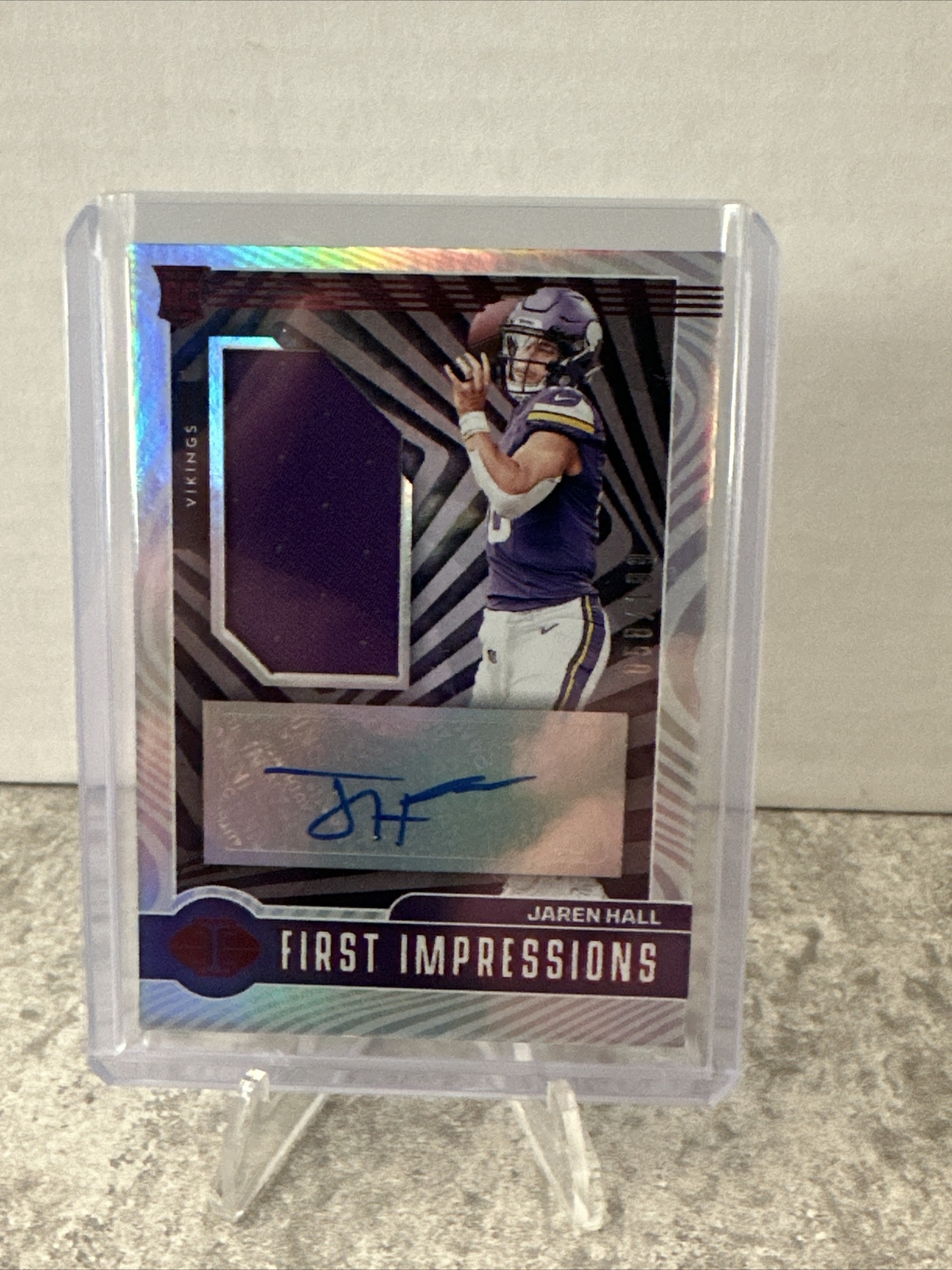 2023 Illusions First Impressions Blue Jaren Hall /99 ROOKIE PATCH AUTO RPA