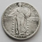 1927 Standing Liberty Silver Quarter VF/XF 25C coin
