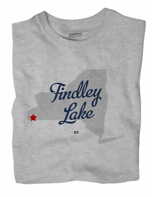 Findley Lake New York NY T-Shirt MAP