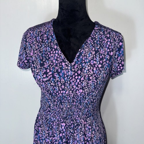 Wisp Purple Floral Dress Womens Size 6 Casual Party Work Stitch Fix Witchy - Picture 2 of 7