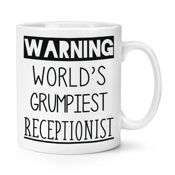 Warnung World's Grumpiest Rezeptionist 284Ml Becher Tasse Grumpy Toll Best Funny-image