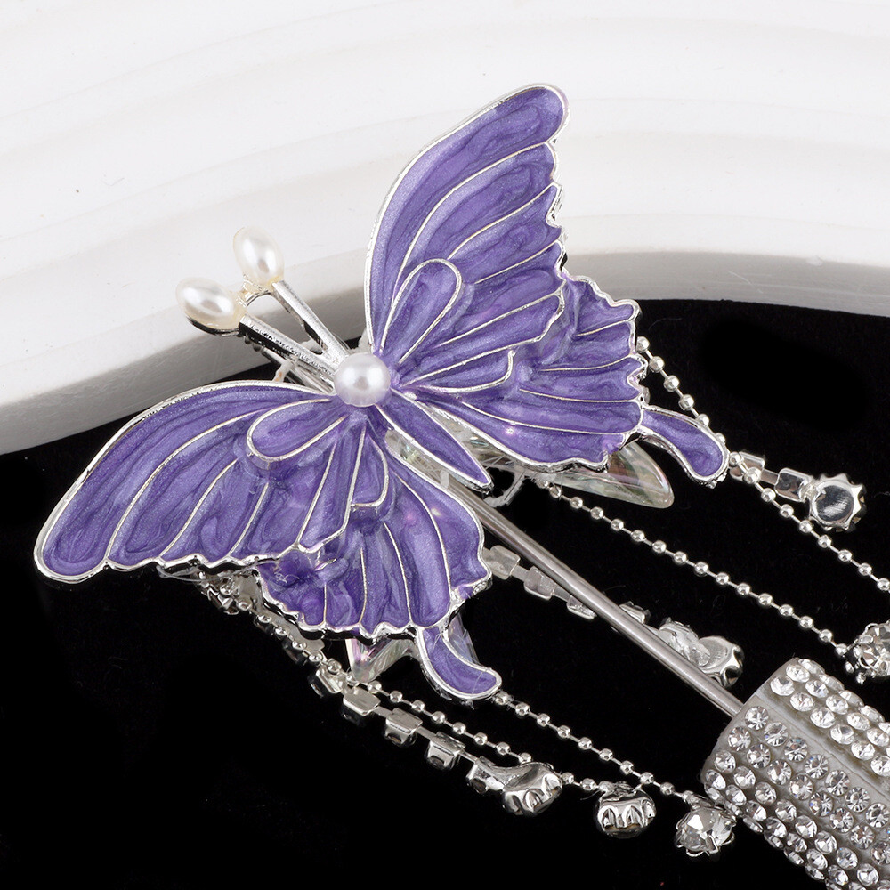 3D Butterfly Bead Ball Straight Hole bead Crafts Pen Keychain Necklace Accessory