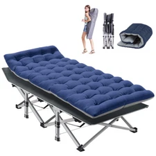 NAIZEA Folding Camping Cot Sleeping Bed Outdoor Military Cots with Mattress Bags