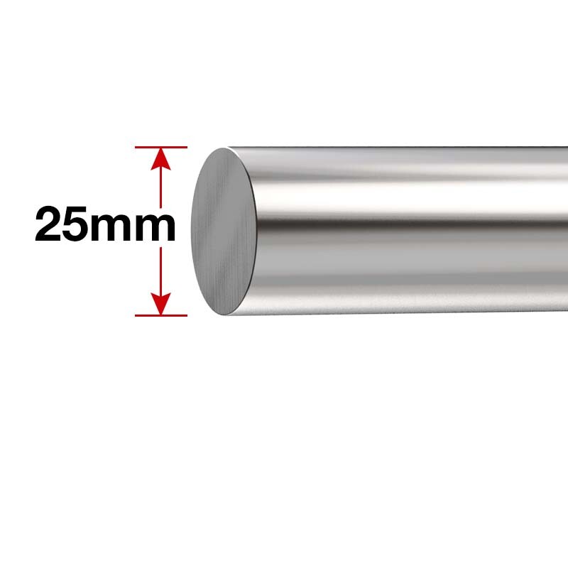 Cilinderlager van staal, lineaire as, rechte ronde stang, optische as, ronde staaf, diameter 12 mm (200 mm