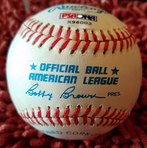 A's & Yankees HOF P Jim "Catfish" Hunter signed American League baseball - PSA - Picture 5 of 6