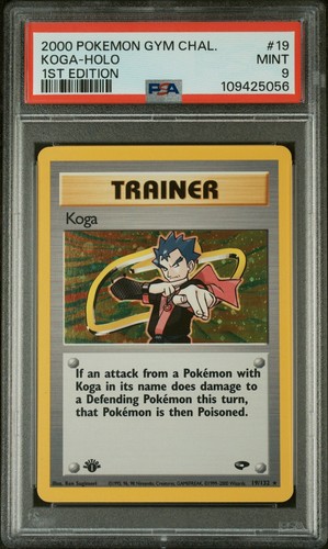 Pokemon Koga Holo 1. Edition 19/132 Gym Challenge PSA 9 MINT #19
