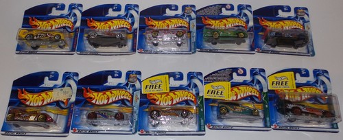 COCHES: JUEGO DE 10 COCHES CON TARJETA DE LA SERIE HOTWHEELS DE MATTEL - Imagen 3 de 6