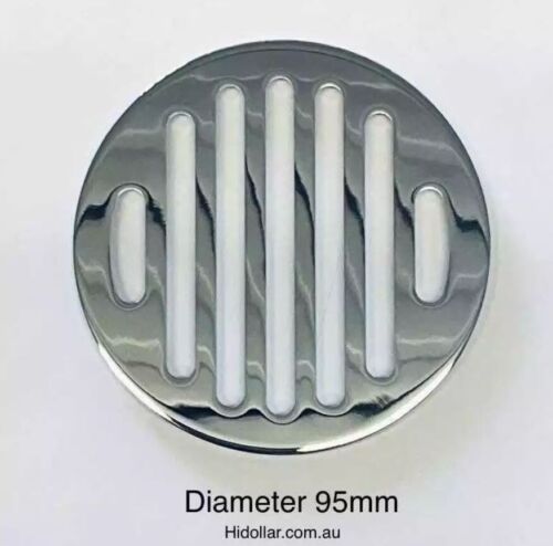 SQUARE CHROME BRASS FLOOR GRATE DRAIN WASTE 100MM 360G SHOWER BATHROOM LAUNDRY - Picture 5 of 7