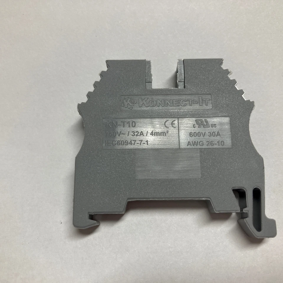 KONNECT-IT DIN Rail Power Distribution Terminal Block Kit KN-T10 10 AWG 30A 600V - Image 4 of 4