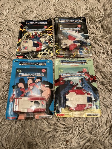 Vintage Tomy 1985 Commandrons Transformers G1 Complete Sealed Set McDonalds Rare