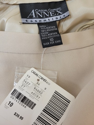 NWT Casual Corner Annex Essentials Size 10 Tan Lined Straight Pencil Skirt - Picture 4 of 4