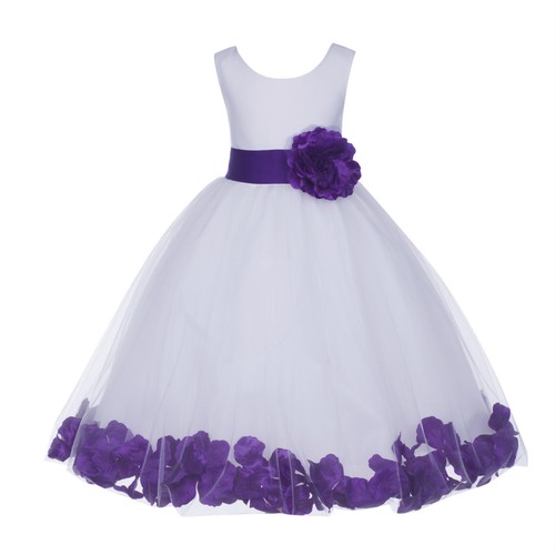 Flower Girl Dress Wedding Dress Birthday Dress Pageant Dresses Rose Petals Dress - Picture 27 of 27