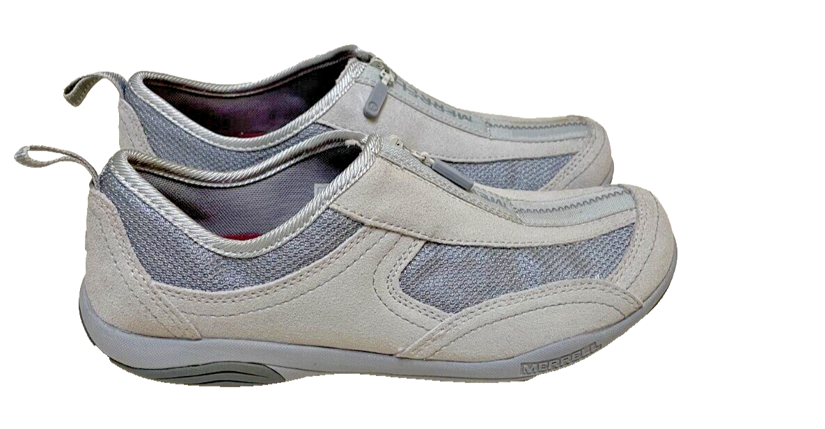 Scarpe comode Merrell scamosciate zip top donna sneakers sportive taglia taglia