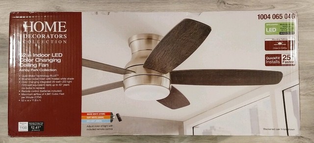 Home Decorators 59252 Ceiling Fan With Led Light And Remote