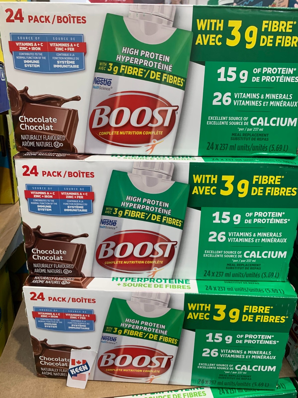 3 BOXES), BOOST High Protein Meal Replacement Drink Chocolate 24x237 ml