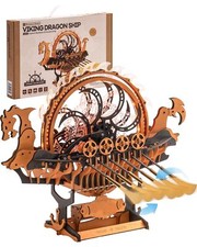 RoWood 3D Puzzles for Adults,Viking Dragon Ship Model Kit,18 Inch DIY Wooden ...